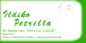 ildiko petrilla business card